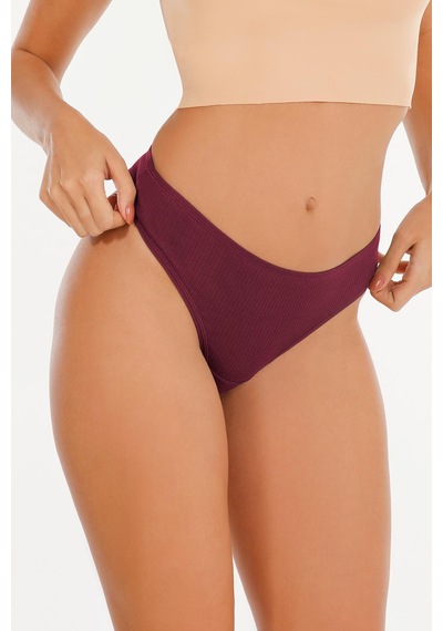 Sensu Kadın Fitilli Brazilian Tanga 7'li Paket Set Model-10 Çok Renkli