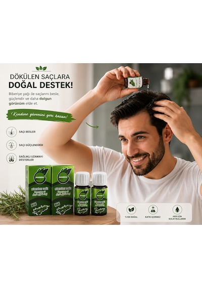 Navaem New Biberiye Yağı Saç Güçlendirici & Doğal Bakım Yağı 20 Ml 2 Li