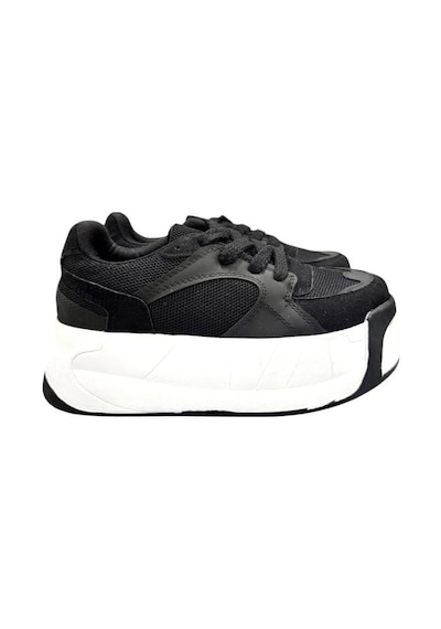 Aybaak 5007 Yüksek Dolgu Topuk Kadın Ayakkabı Sneaker Siyah
