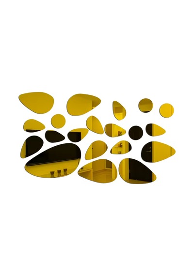 Desen001 Model Modern Tasarım Duvar Dekorasyon Süs Gold Renk