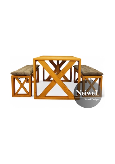Neiwel Velmar Doğal Ahşap Banklı Mutfak Ve Yemek Masası Takımı-120-240 Takım Açık Ceviz Neiwel Velmar Doğal Ahşap Banklı Mutfak Ve Yemek Masası Takımı-120-240 Takım Açık Ceviz