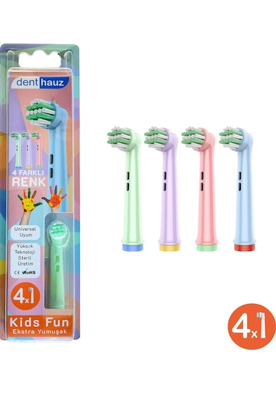 Kids Fun Narin Yumuşak Oral-b Uyumlu Diş Fırçası Başlığı + Fırça Koruma Kapağı
