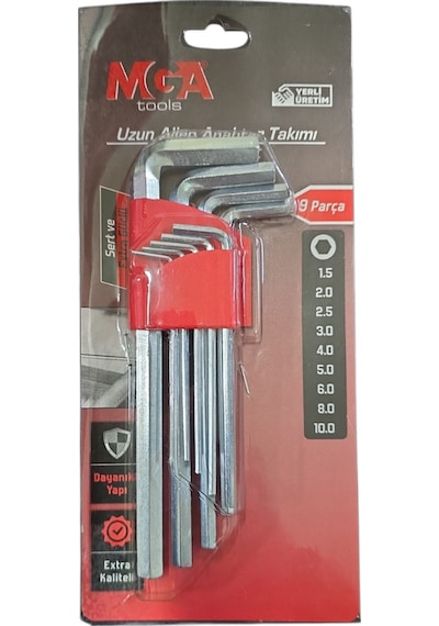 Mga Mg620016tk 9 Parça Uzun L Allen Anahtar Takımı/seti