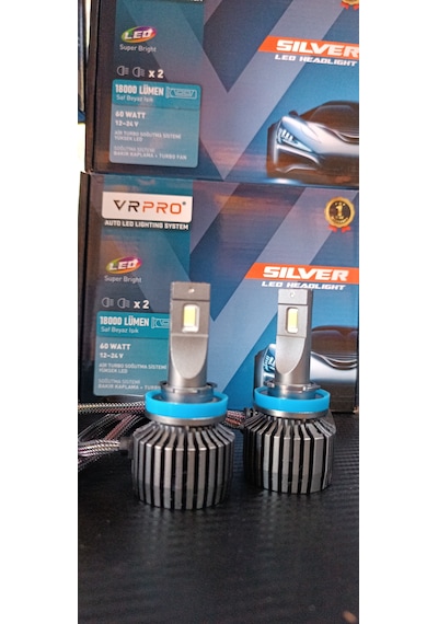 H11 Vrpro Silver 6000k-6500k Xenon Saf Beyaz Işık Ledvzenon 18000