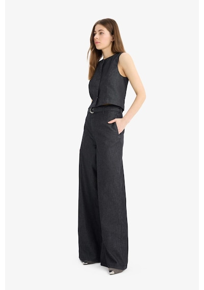 DeFacto Wide Leg Yüksek Bel Geniş Paça Uzun Jean Pantolon E5794AX25SPNM82