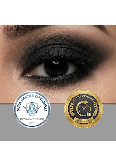 Aden Eyeshadow Powder Matte - Mat Göz Farı 01 Black Siyah 0