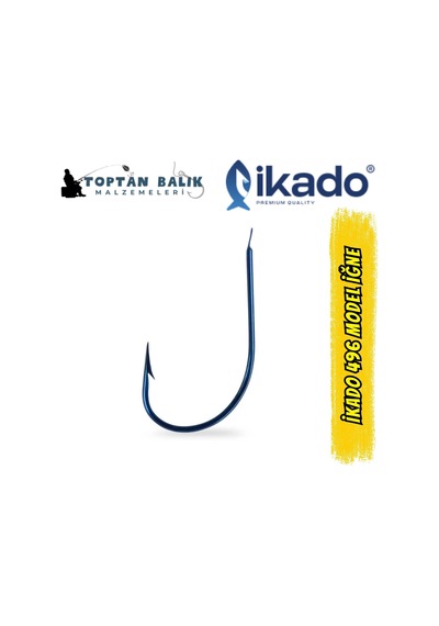 İkado 496 Serisi Profesyonel Çipura İğnesi - Black Nickel - V1
