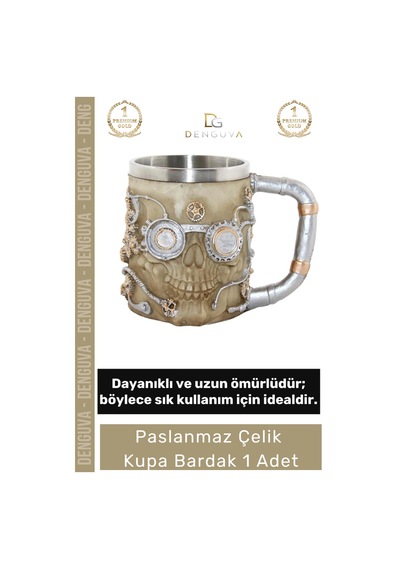 Çelikkupa Paslanmaz Tasarım Şık Dekoratif Hediyelik Kaliteli 225 Ml Çelik Kupa Bardak 11 14 Cm Çok Renkli