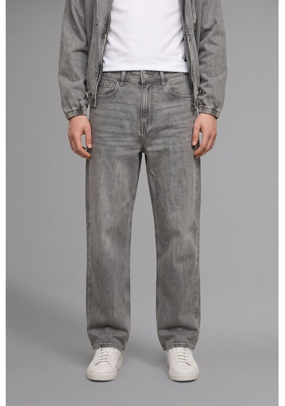 Defacto %100 Pamuk Beş Cepli Super Baggy Fit Jean Pantolon I5932ax26aunm18 Gri-nm18
