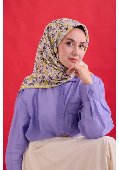 Silk Home Twill İpek Eşarp 11477-21 Ekru, Asit Yeşili, Yağ Yeşili, Çelik Mavi, Gümüş