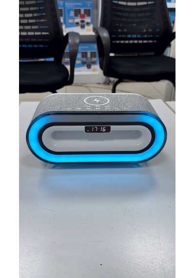 O-kam Ok-s306 Rgb Işıklı Bluetooth Hoparlör Kablosuz Şarj Özellikli Dijital Çalar Saat 7 Renk Ambiyans Işığı Usb Aux Sd Kart Destekli Masa Lambası O-kam Ok-s306 Rgb Işıklı Bluetooth Hoparlör Kablosuz Şarj Özellikli Dijital Çalar Saat 7 Renk Ambiyans Işığı Usb Aux Sd Kart Destekli Masa Lambası