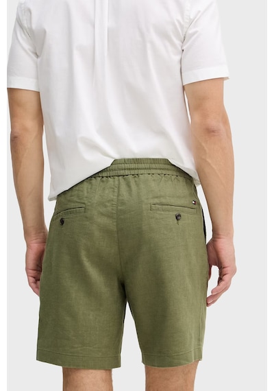 Tommy Hilfiger Bağlamalı Normal Bel Keten Bermuda Short Erkek Short Mw0mw44353 Msx Yeşil