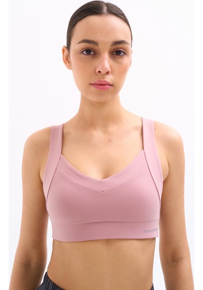 Normal People Bela - Spor Bra / Şeftali Dokulu Peach Skin Kumaş Lila