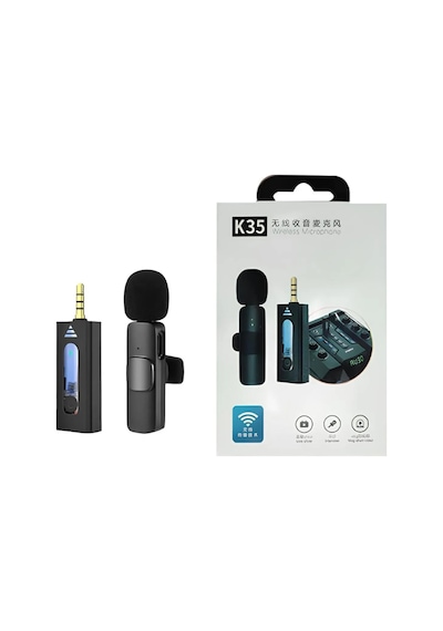 Kablosuz Yaka Mikrofonu 3.5mm Aux Pc Tablet Video Kayıt Vlog Amfi Telefon Hoparlör Mikrofon