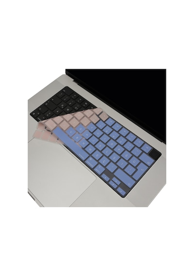 Apple Uyumlu MacBook Klavye Koruyucu Türkçe Q Silikon İnce Hafif Yıkanabilir Air 13,6-15,3 İnç Pro 14,2-16,2 İnç M1-m2-m3-m4-m5 Mavi Pembe