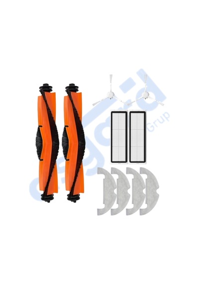 Xiaomi Mop 2 Ultra X10 Uyumlu 2 Ana Fırça 2 Yan Fırça 2 Filtre 4 Mop Pkt-iasgf0001306