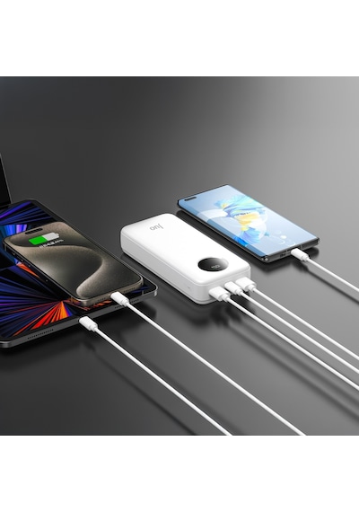 Juo JLP220-W 20000 mAh 22.5W Dijital Led Ekranlı Taşınabilir Hızlı Şarh Cihazı
