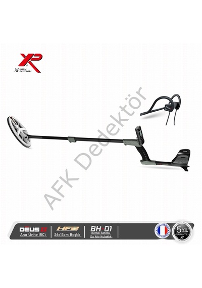 Xp Deus 2 Rc Metal Dedektörü 24x13 Cm Hf2 Başlık + Bh-01 Kemik İletimli Kulaklık Altın Arama Ve Su Altı