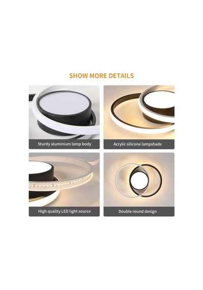 Modern Led Tavan Lambası - Yuvarlak Tasarımlı Led Ceiling Lamp Avize Ve Aydınlatma Armatürü Diğer