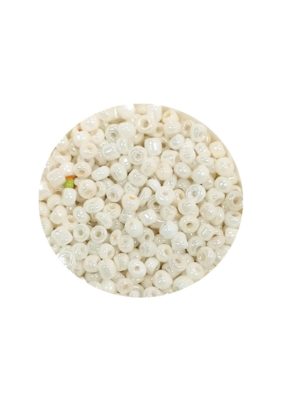Dökme Cam Kum Boncuk 11/0 2 Mm - 60 Gram - Parlak Beyaz - Bnc065