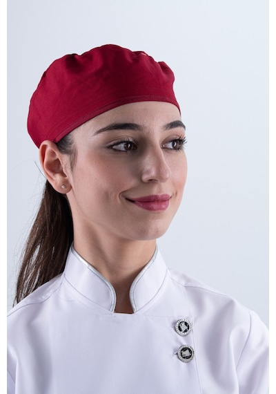 Chef Bone Kep Aşçı Şef Şapkası Kırmızı Çok Renkli