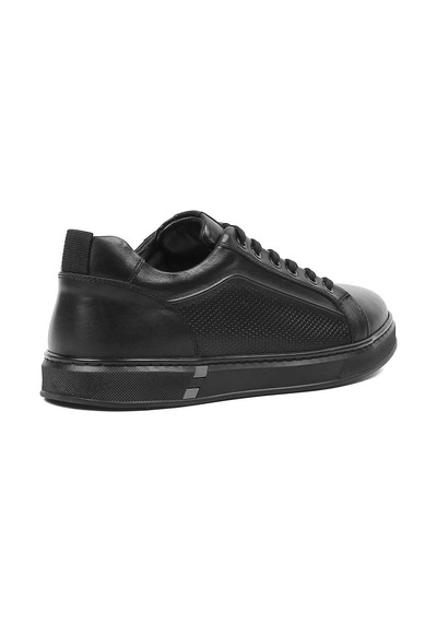 Erkek Siyah Baskılı Kalın Tabanlı Sneaker