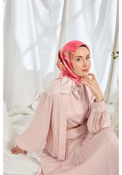 Silk Home %100 Twill İpek Eşarp S545 Pembe