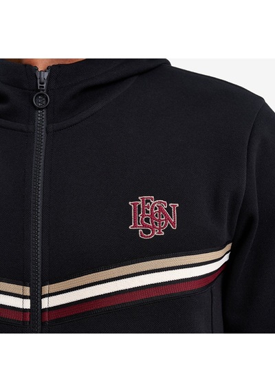Lescon Siyah Erkek Fermuarlı Kapüşonlu Sweatshirt 26n-1130