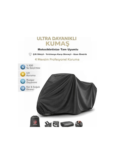 Apachi Nova 125 Motor Brandası, Motosiklet Branda Siyah Renk - Kar Su Yağmur Geçirmez