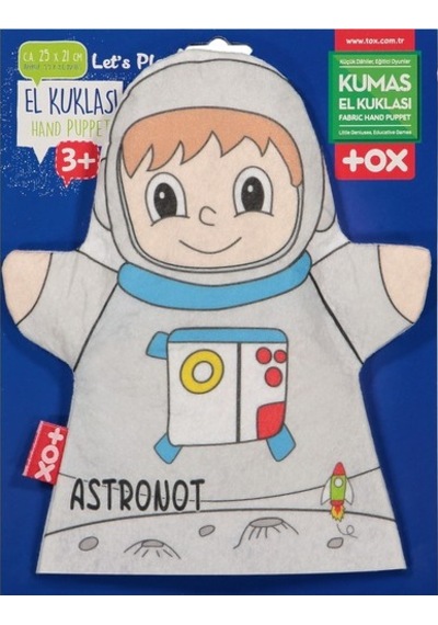 Tox Astronot Meslekler Keçe El Kukla T329 . Eğitici Oyuncak