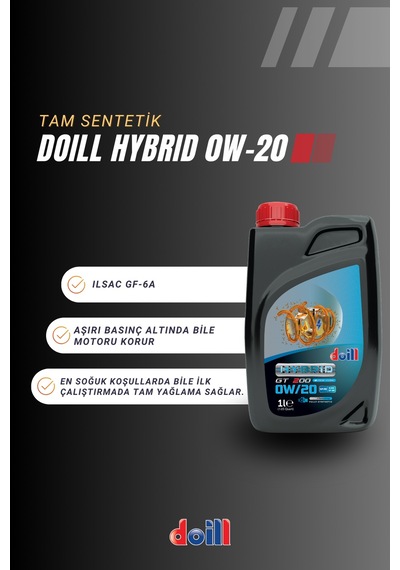 Doill Hybrıd 0w-20 Apı Sp/Rc Tam Sentetik Motor Yağı 1 L