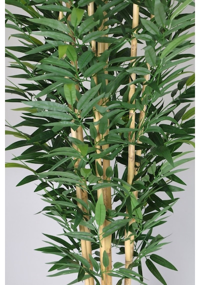 Metal Siyah Gold Saksıda Yapay Bambu Ağacı Premium Iri Yapraklı 175 Cm