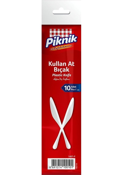 Piknik Plastik Bıçak 10'lu Açık