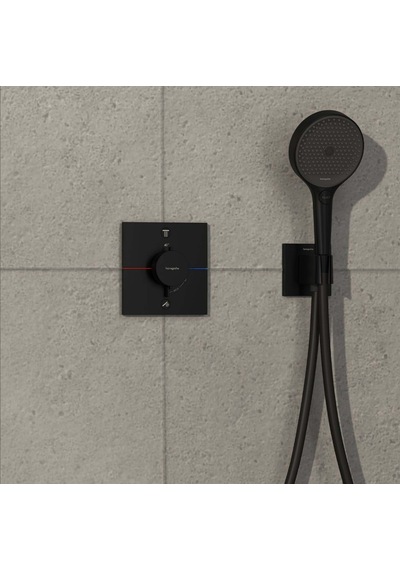 Hansgrohe 5583670 SShowerselect Comfort Q Termostat Ankastre 2 Çıkış Satin Siyah