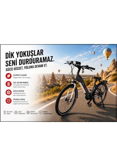 AsVIVA B14N 28 Jant Orta Motorlu Hollanda Elektrikli Bisiklet 14 AH