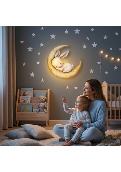 Missidea Ayda Uykucu Tavşan Lamba Beyaz - Bej