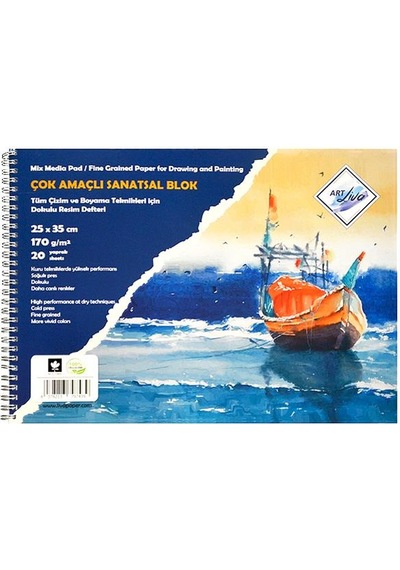 Art Liva Çok Amaçlı Resim Defteri 25x35 CM 170 g