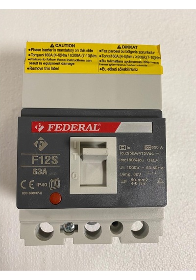 Federal F12S 63A Kompakt Şalter Sabit