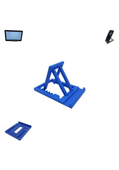 Özel Üretim Katlanabilir & Ayarlanabilir 7 Kademeli Telefon Tablet Standı Tablet Telefon Tutucu Mavi