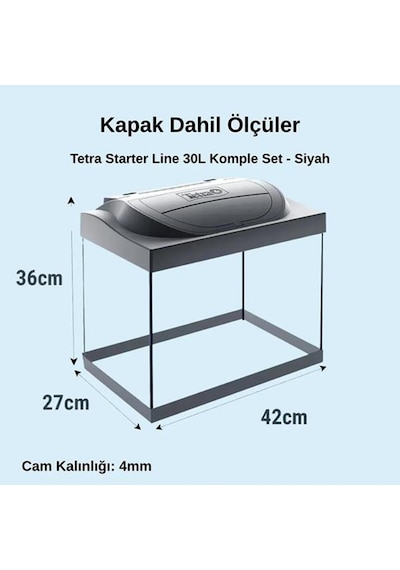 Tetra Starter Line Led Akvaryum Seti 30lt Siyah