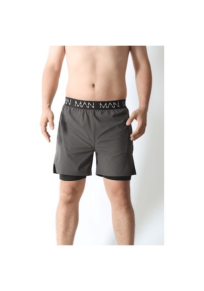 Nature The Brand Unisex Şort,astarlı Şort,gym Şort, Fitness Şort,gizli Cepli Şort, Fitness Taytlı Şort Antrasit
