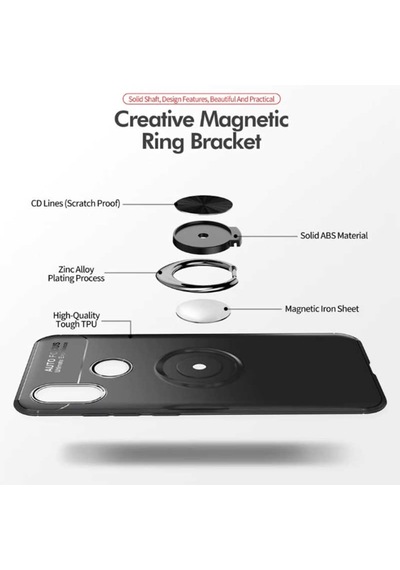 Xiaomi Redmi Note 7 Kilif Yüzüklü Magnetli Ravel Case 389753336