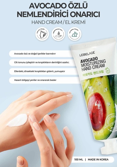 Lebelage Avocado Özlü Doğal Içeriklerle Zengin Nemlendirici El Kremi 100 ml