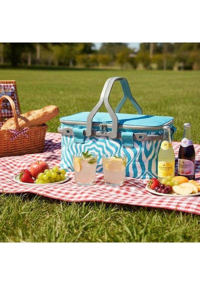 20 Lt Piknik Sepeti 1120 Picnic Bag -333 Karışık/Çok Renkli