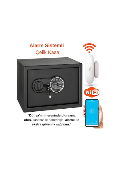 Kale Kd060-60-120 Elektronik Şifreli Çelik Kasa Alarm Sistemli Çelik Kasa Akıllı Çelik Para Evrak Kasası