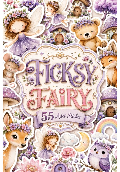 Sevimli Peri Sticker Seti - 55 Adet Etiket Çıkartma Diğer