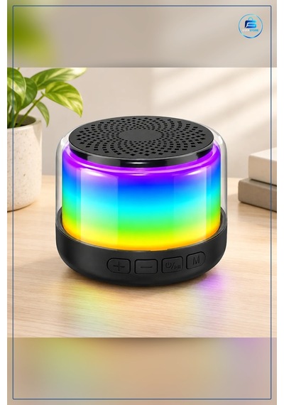 Bluetooth Hoparlör 3w Rgb Usb Sd Şarjlı Taşınabilir Işıklı Kablos
