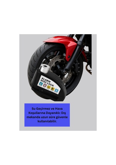 Motosiklet Scooter Bisiklet Tekerlek Disk Kilidi Alarmlı Güvenlik Belirtilmemiş Belirtilmemiş