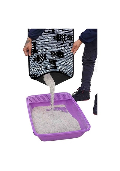 Aktunç Elekli Tuvalet Desenli Önü Kedi Kumu Paspası 60x120 Cm Desen 8