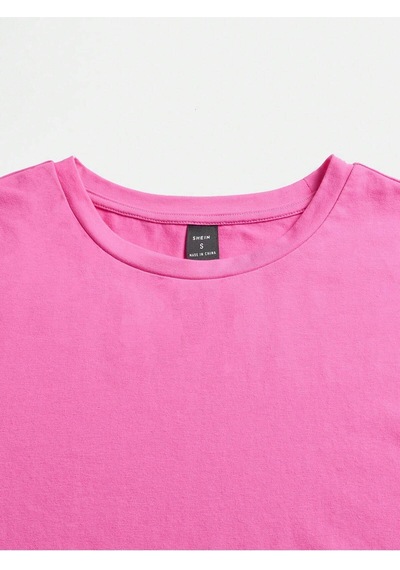 Noıssey Karikatür Ve Grafik Tasarım Oversize T-shirt Cartoon/letter Serisi Kod35 Pembe